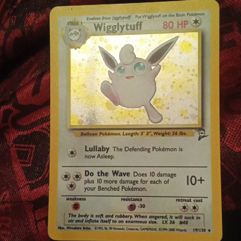 Wigglytuff Pokémon Card with Yellow Border